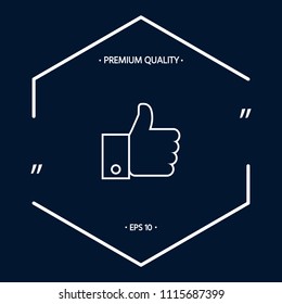 Thumb up gesture line icon