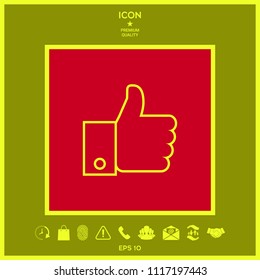 Thumb up gesture line icon