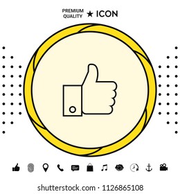 Thumb up gesture line icon