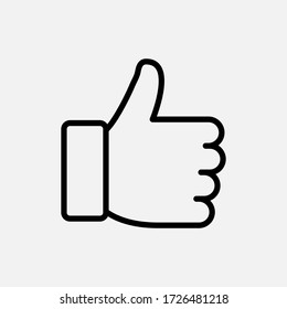 Thumb Up Gesture Line Icon