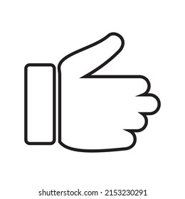 thumb up gesture line icon
