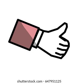 thumb up gesture line icon