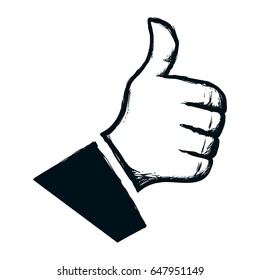 thumb up gesture line icon