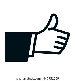 thumb up gesture line icon