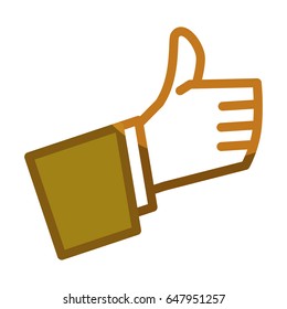 thumb up gesture line icon