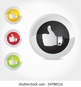 Thumb Up gesture. Vector.