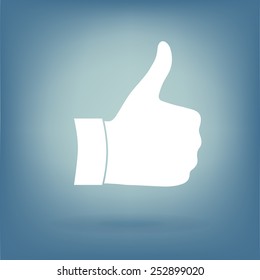 Thumb up  gesture. Vector icon.