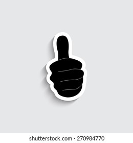 thumb up gesture - vector icon