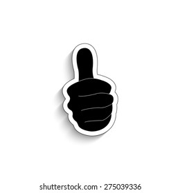 thumb up gesture - vector icon