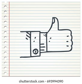 thumb hand drawn