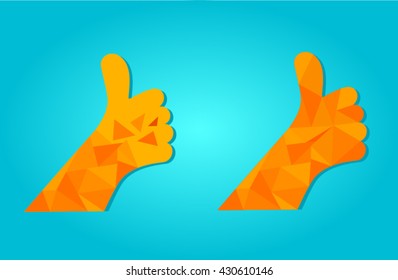 Thumb, hand , everything is OK vector illustration