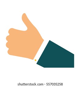 thumb up hand gesture icon image vector illustration design 