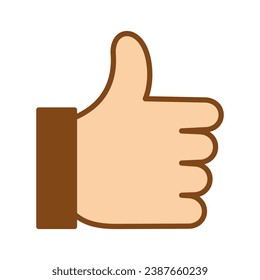 Thumb up hand gesture icon. Like sign. Positive comments. Vector illustration
