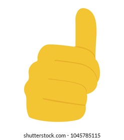 Thumb up hand gesture for likness and encouragement