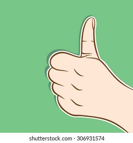 thumb up hand or good luck icon design vector