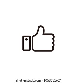 Thumb up hand isolated on white background