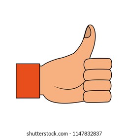 Thumb up hand sign