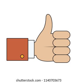 Thumb up hand symbol
