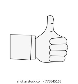 Thumb up hand symbol