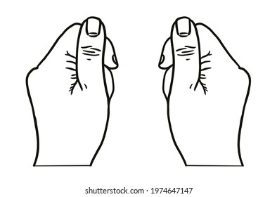 Thumb Hand Vector Symbol Illustrations
