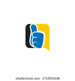 Thumb up icon approval hand gesture isolated on white background. Flat design symbol thumb up. Vector illustration EPS.8 EPS.10