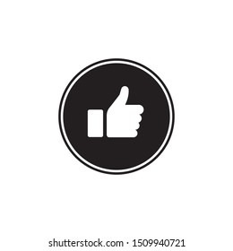thumb up icon circle isolated on white background