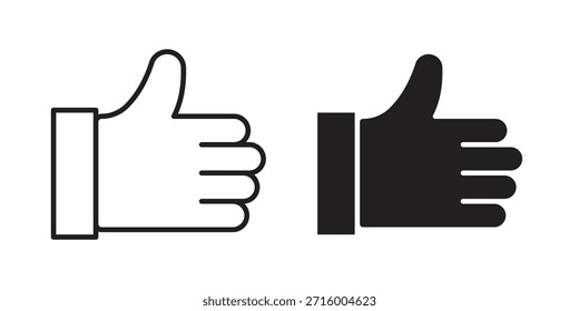 Thumb up icon concept for infographic, website or app.