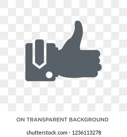 Thumb up icon. Thumb up design concept from  collection. Simple element vector illustration on transparent background.