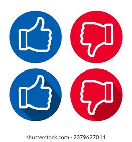 Thumb Icon Design Thumb Like Dislike Stock Vector