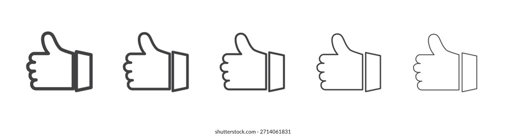 Diseño de icono de pulgar hacia arriba, logotipo, App, interfaz de usuario. Ilustración vectorial, EPS