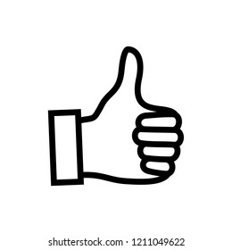 Thumb up icon design for visualization social media appreciation such as facebook