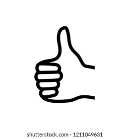 Thumb up icon design for visualization social media appreciation such as facebook
