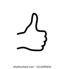 Thumb up icon design for visualization social media appreciation such as facebook