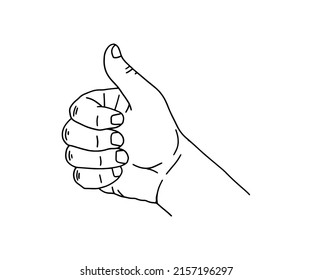 Subir el dibujo de iconos. Icono del doodle de gesto hacia arriba (como símbolo). Esbozo dibujado a mano en vector