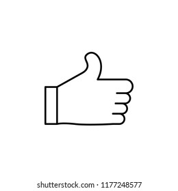 thumb icon. Element of hockey icon for mobile concept and web apps. Thin line thumb icon can be used for web and mobile