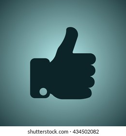 thumb up Icon, flat design style