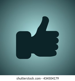 thumb up Icon, flat design style
