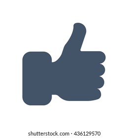 thumb up Icon, flat design style