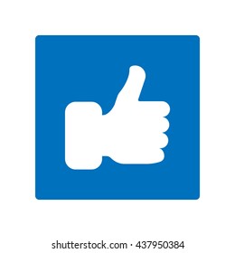 thumb up Icon, flat design style