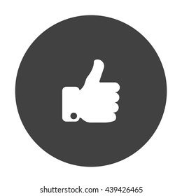thumb up Icon, flat design style