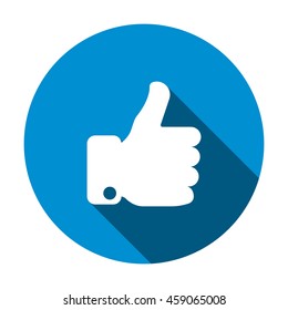 thumb up Icon, flat design style
