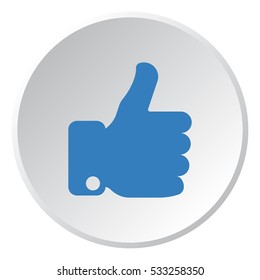 thumb up Icon, flat design style