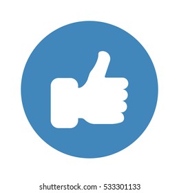 thumb up Icon, flat design style