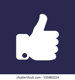 thumb up Icon, flat design style