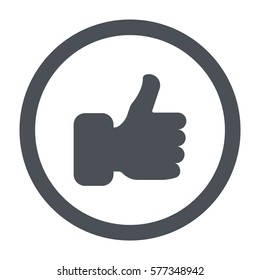 thumb up Icon, flat design style