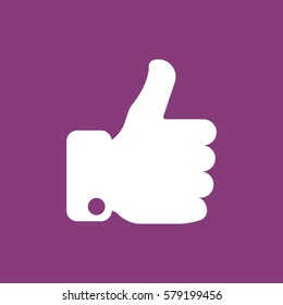 thumb up Icon, flat design style