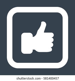 thumb up Icon, flat design style