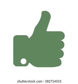 thumb up Icon, flat design style