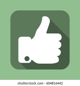thumb up Icon, flat design style