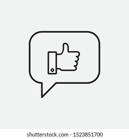 Thumb up icon flat design. vector illustration